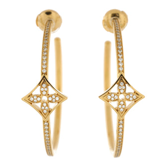 Louis Vuitton Idylle Blossom Hoop Earrings 18K Yellow Gold with Diamonds  Yellow gold 2411921