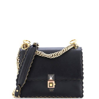 Fendi Kan I Bag Leather Small Black 2411941