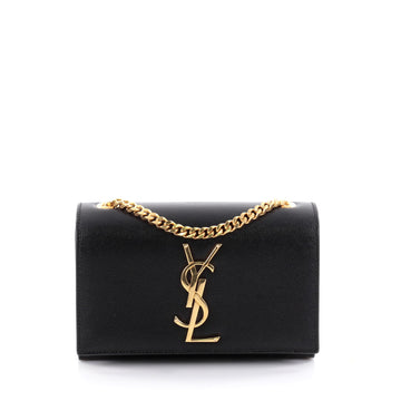 Saint Laurent Classic Monogram Crossbody Bag Grainy Leather Small Black 2412202