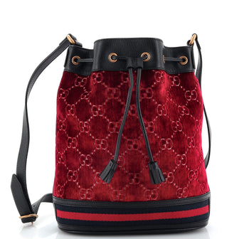 Gucci Bucket Bag GG Velvet Medium