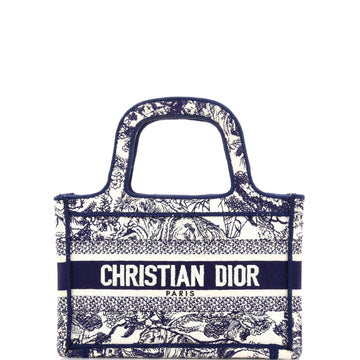 Christian Dior Book Tote Embroidered Canvas Mini