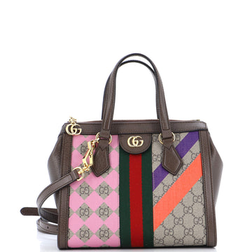 Gucci Ophidia Top Handle Tote Geometric GG Coated Canvas Small