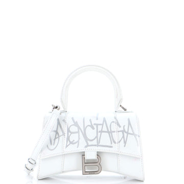 Balenciaga Graffiti Hourglass Top Handle Bag Leather XS
