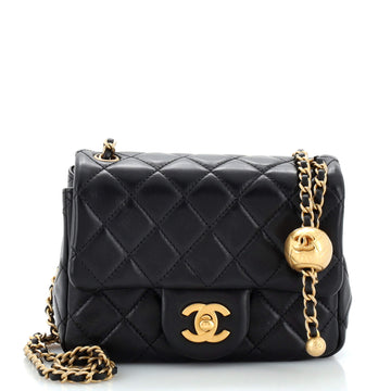 Chanel Pearl Crush Square Flap Bag Quilted Lambskin Mini
