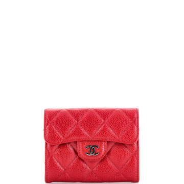 Chanel Classic Flap Card Case Quilted Caviar