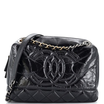 Chanel Timeless CC Camera Bag Quilted Shiny Aged Calfskin Medium Black  2414651