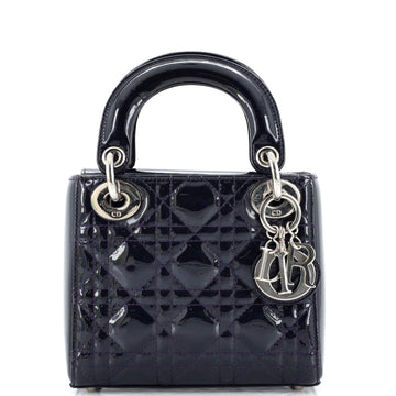 Christian Dior Lady Dior Chain Bag Cannage Quilt Patent Mini