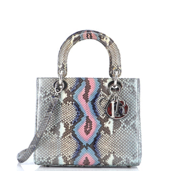 Christian Dior Lady Dior Bag Python Small