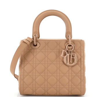 Christian Dior Ultra Matte Lady Dior Bag Cannage Quilt Calfskin Medium