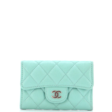 Chanel Classic Flap Card Case Quilted Caviar