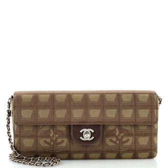Chanel Travel Line Flap Bag Quilted Nylon East West