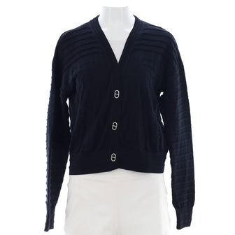 Hermes Women's Chaine d'Ancre V-Neck Cardigan Silk Blend