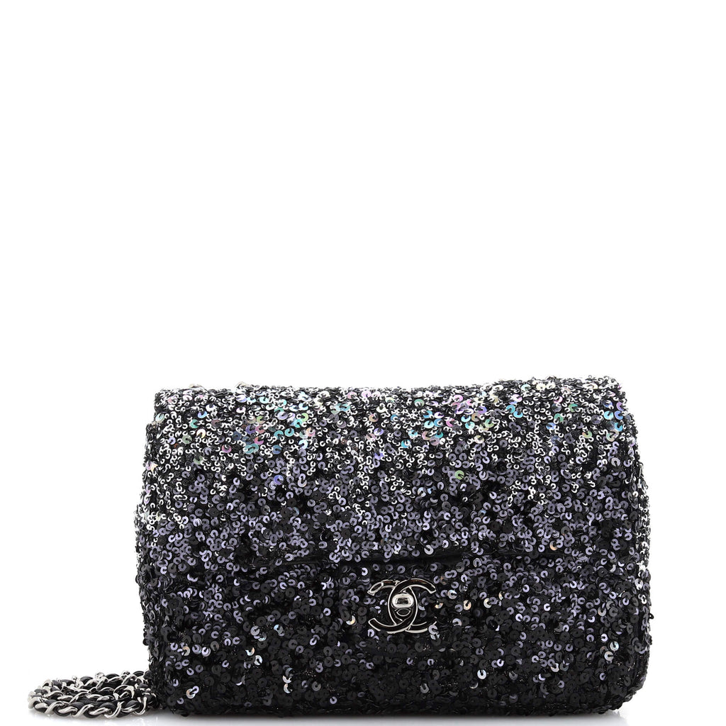 Chanel Flap Bag Sequins Mini Black 2415361