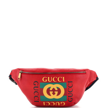 Gucci Logo Belt Bag Printed Leather Medium