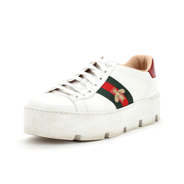 Gucci Women's Ace Web Platform Sneakers Leather