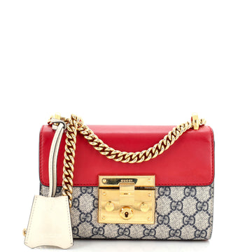 Gucci Padlock Shoulder Bag GG Coated Canvas and Leather Small