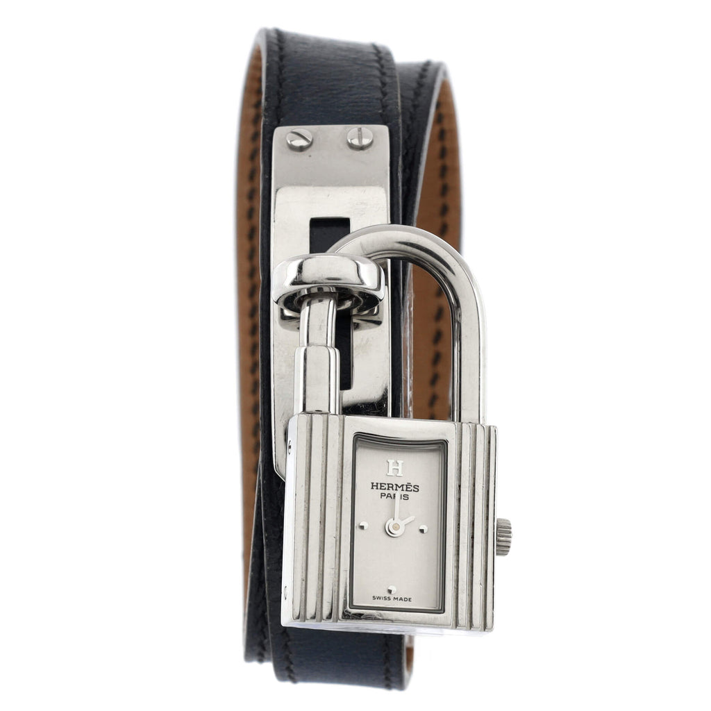 Hermes Kelly Double Tour Quartz Watch Stainless Steel and Leather