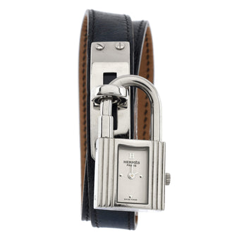 Hermes Kelly Double Tour Quartz Watch Stainless Steel and Leather 20