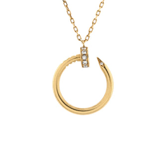 Cartier Juste un Clou Pendant Necklace 18K Yellow Gold with Diamonds