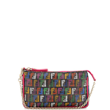 Fendi Chain Pochette Zucca Coated Canvas