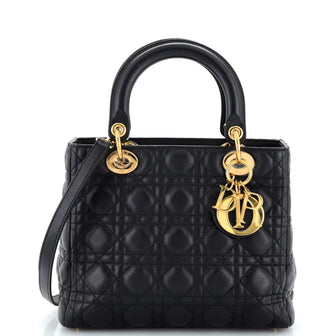 Christian Dior Lady Dior Bag Cannage Quilt Lambskin Medium