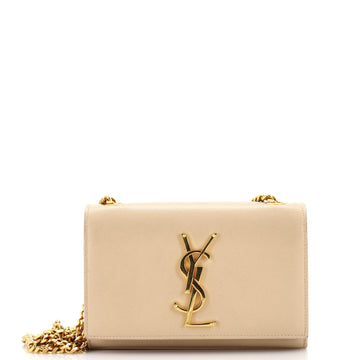 Saint Laurent Classic Monogram Crossbody Bag Grainy Leather Small