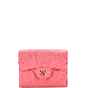 Chanel Classic Flap Card Case Quilted Caviar