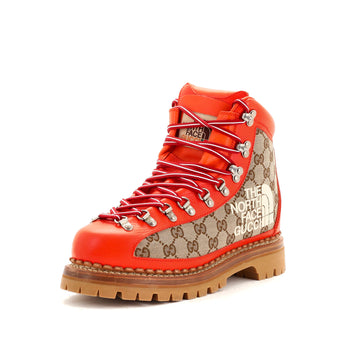 Gucci x The North Face Men's Hiking Boots GG Canvas with Leather
