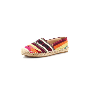 Christian Dior Women's Granville Espadrilles Embroidered Patchwork Knit