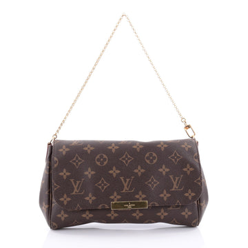 Louis Vuitton Favorite Handbag Monogram Canvas MM Brown 2418701