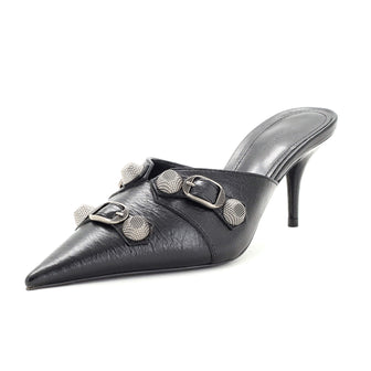 Balenciaga Women's Cagole Heeled Sandals Leather 70
