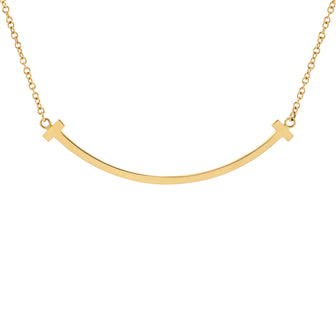 Tiffany & Co. T Smile Pendant Necklace 18K Rose Gold Small
