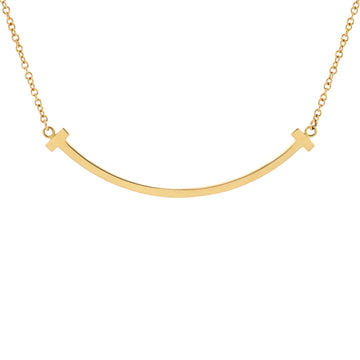 Tiffany & Co. T Smile Pendant Necklace 18K Rose Gold Small