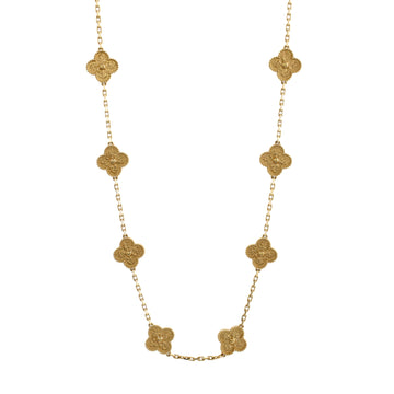 Van Cleef & Arpels Vintage Alhambra 20 Motifs Necklace 18K Yellow Gold