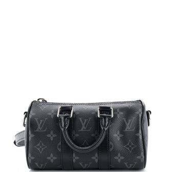 Louis Vuitton, Bags, Louis Vuitton Keepall Bandouliere Bag Reverse Monogram  Eclipse Canvas Xs Black