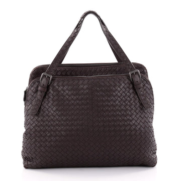 Bottega Veneta Double Compartment Tote Intrecciato Nappa Large Brown 2419701