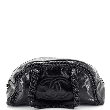 Chanel Luxe Ligne Bowler Bag Patent Large