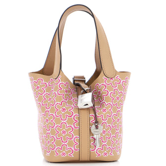 Hermes Picotin Lock Bag Lucky Daisy Printed Swift Micro