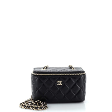 Chanel Classic Vanity Case with Chain Quilted Lambskin Small