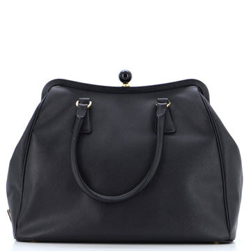 Prada Lux Kisslock Frame Bag Saffiano Leather