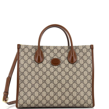 Gucci Interlocking G Tote GG Coated Canvas and Leather Small