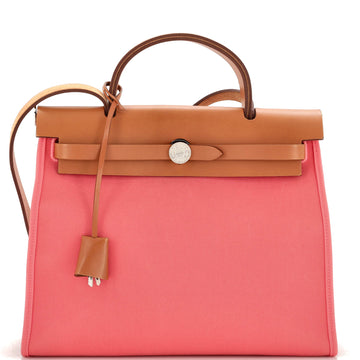 Hermes Herbag Zip Leather and Toile 31