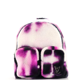Louis Vuitton Multipocket Backpack Tie Dye Shearling Black 2419871