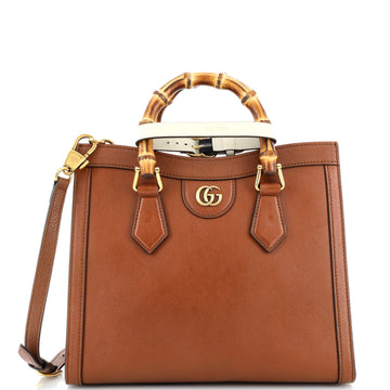 Gucci Diana NM Bamboo Handle Tote Leather Small