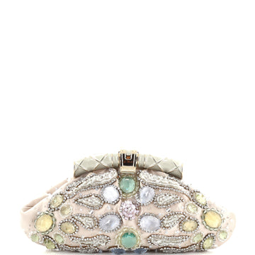 Bvlgari Aida Clutch Embellished Satin Small