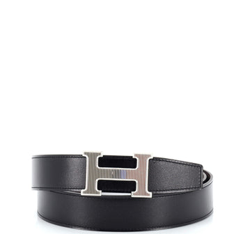 Hermes Constance Reversible Belt Leather with Guilloche Hardware Medium