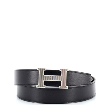 Hermes Constance Reversible Belt Leather with Guilloche Hardware Medium