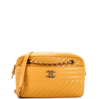 Chanel Camera Bag Diagonal Quilted Goatskin Small