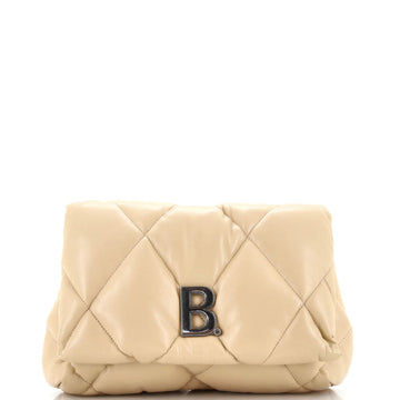 Balenciaga Touch Clutch Quilted Leather Medium
