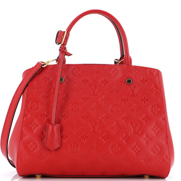 Louis Vuitton Montaigne Handbag Monogram Empreinte Leather MM
